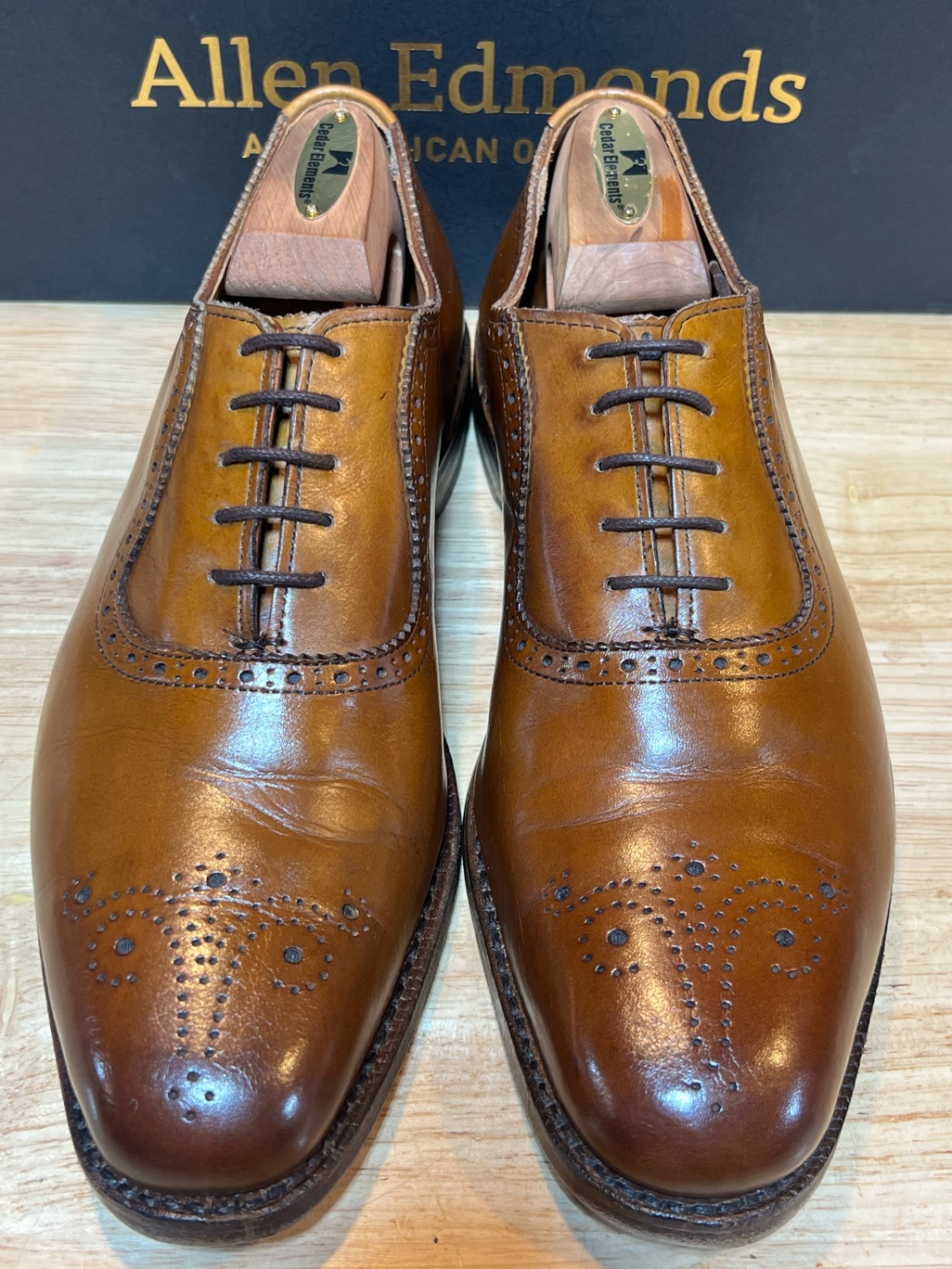 Allen Edmonds Cornwallis Men’s Leather Adelaide Oxfords Sz 9d Made In Usa